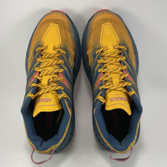 Hoka One One Speedgoat 4 Trail Running Womens Size 8 Orange Saffron Athletic - Picture 5 of 11